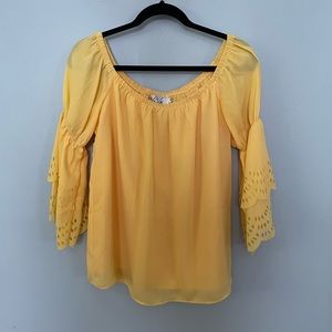 Yellow VaVa Blouse Size Medium